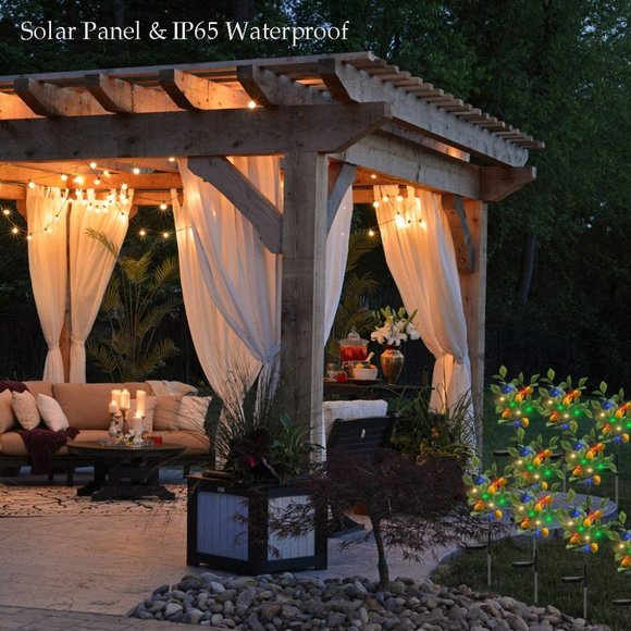 Solar Christmas Decorative Landscape Stake Lights, IP65 - Picture 2 of 5